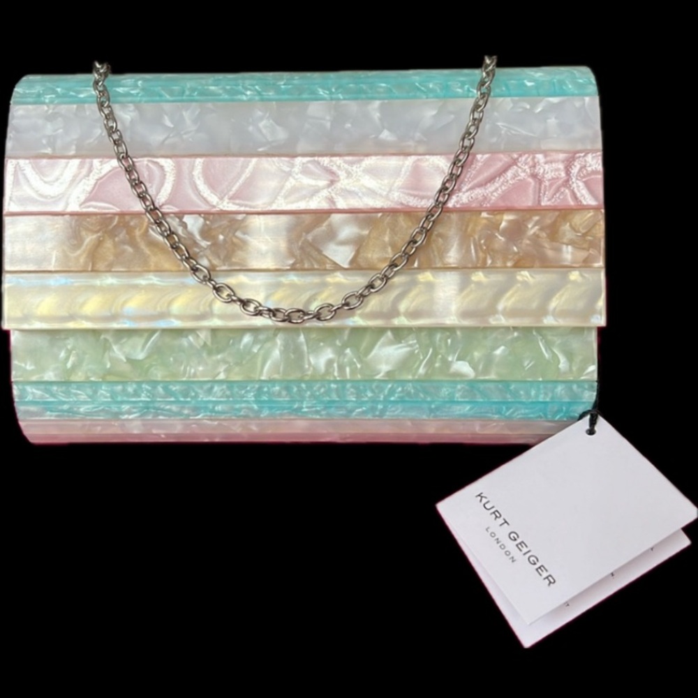 Kurt Geiger Pink and Gold Clutch w/out Chain Strap. (Add a strap for addtl $10)